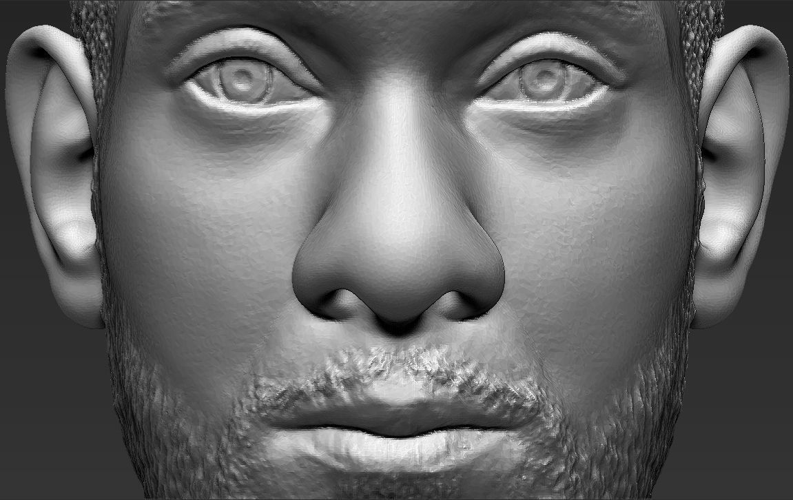 Tim Duncan bust 3D printing ready stl obj formats 3D print model_14