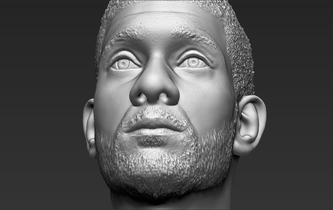Tim Duncan bust 3D printing ready stl obj formats 3D print model_17