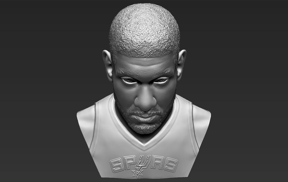 Tim Duncan bust 3D printing ready stl obj formats 3D print model_13