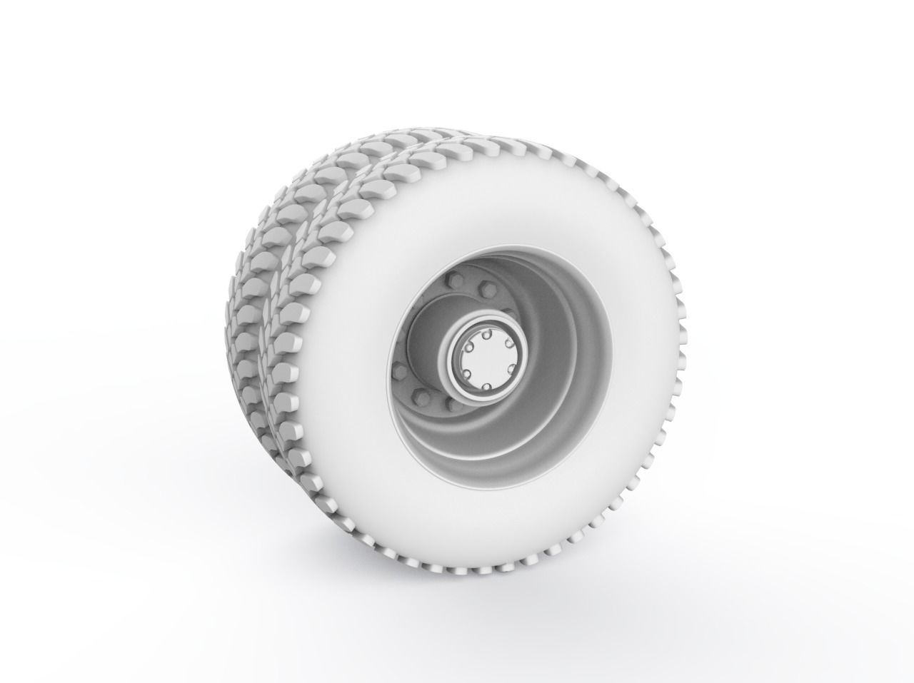 Truck wheels 3D model_7