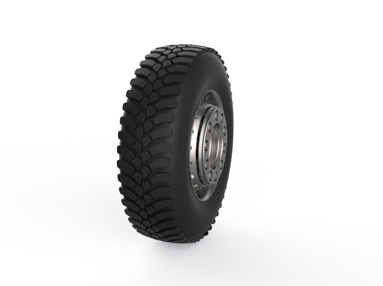 Truck wheels 3D model_4