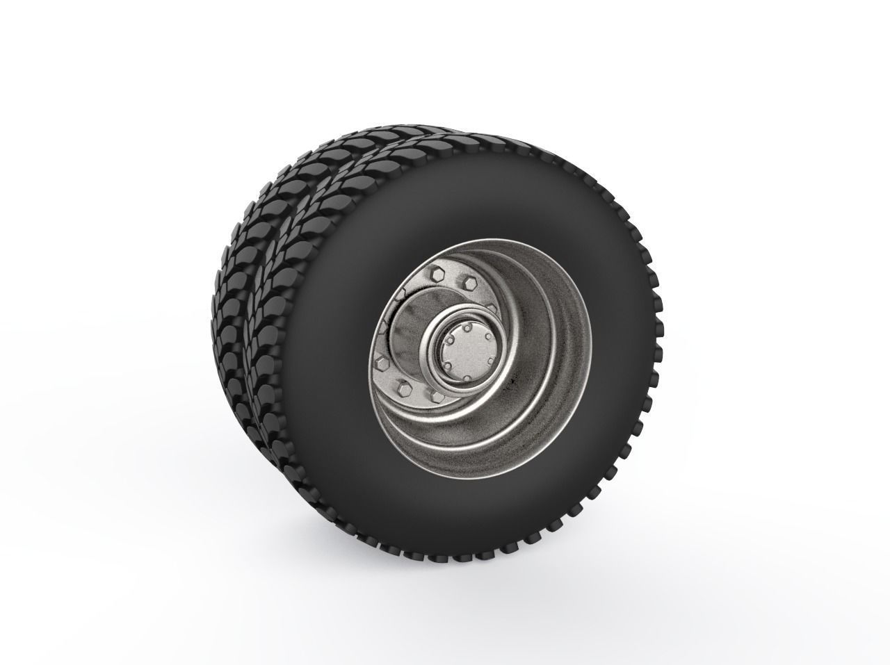 Truck wheels 3D model_2