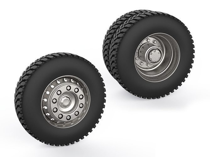 Truck wheels 3D model
