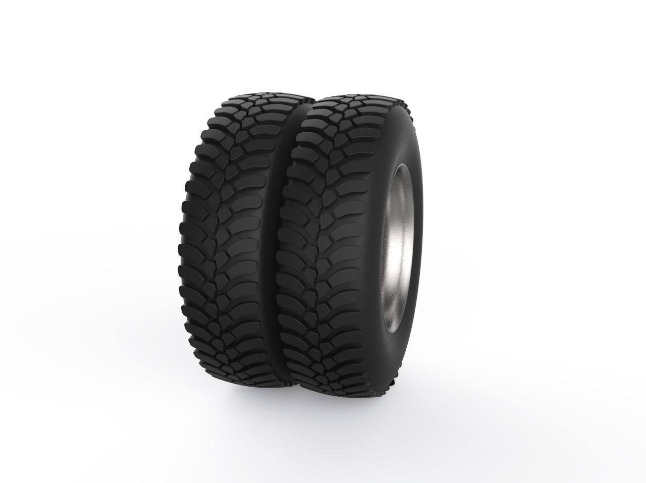 Truck wheels 3D model_3