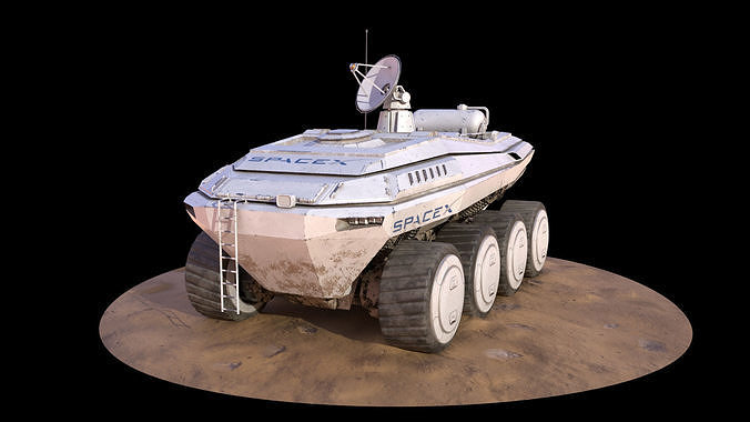 SpaceX Mars Rover  Low-poly 3D model