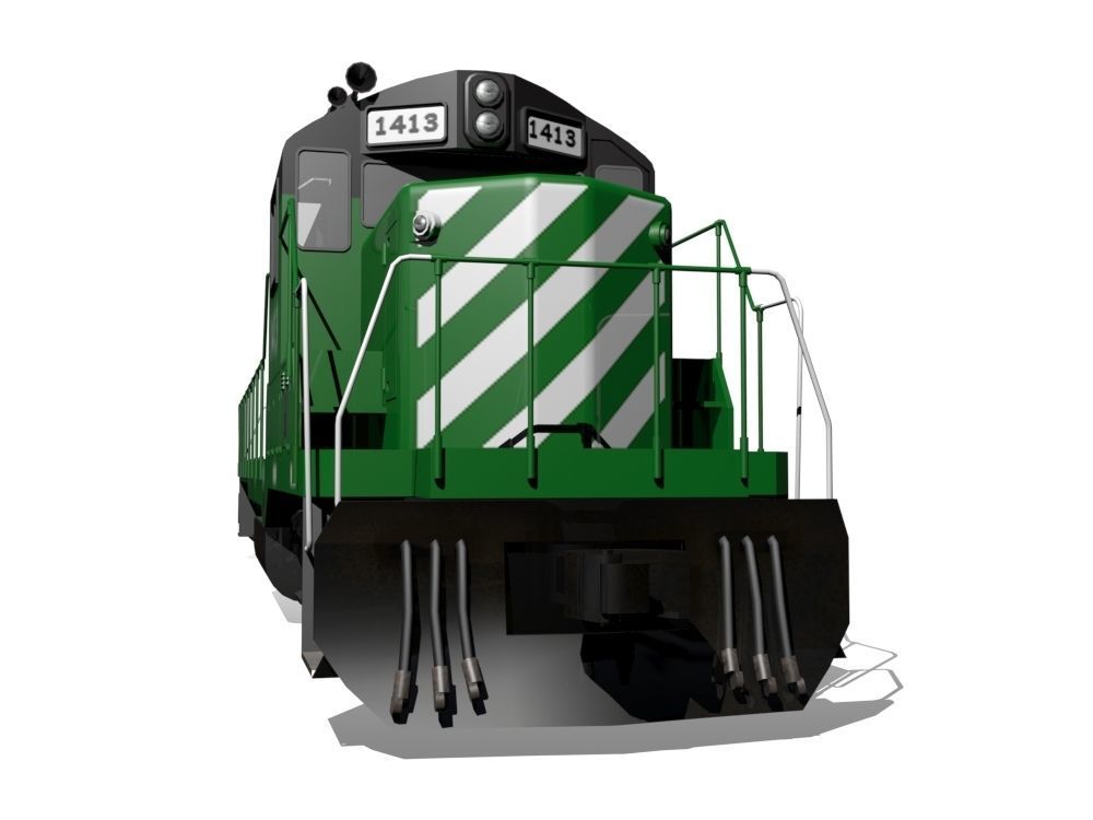 Diesel Locomotive 3D model_6