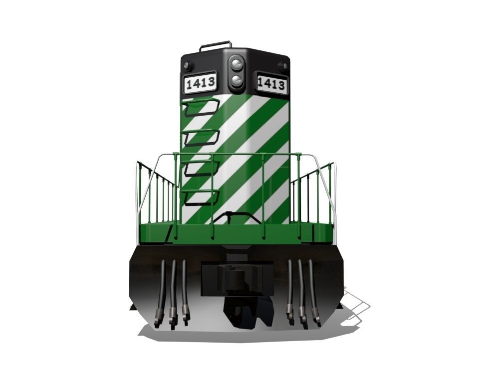 Diesel Locomotive 3D model_5
