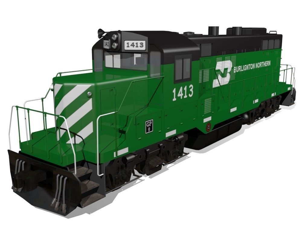 Diesel Locomotive 3D model_2