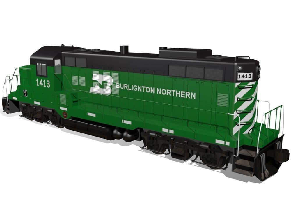 Diesel Locomotive 3D model_3