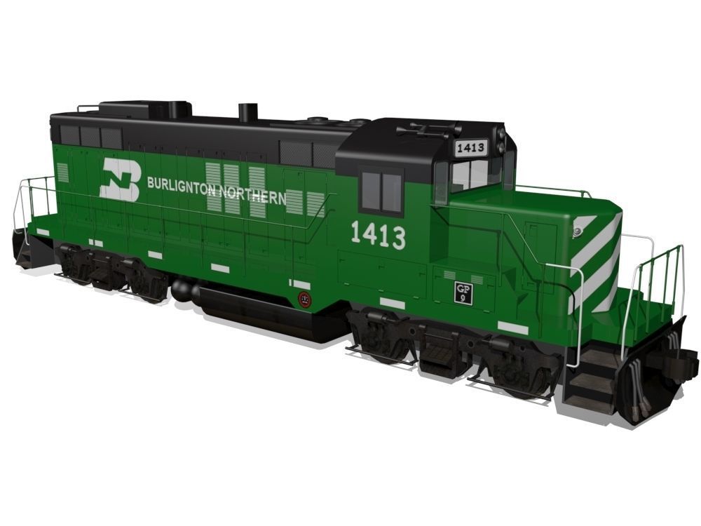 Diesel Locomotive 3D model_1