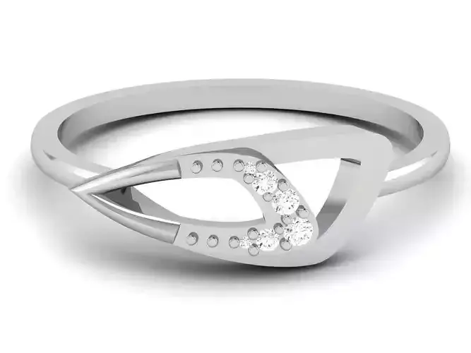 Women Diamond Band Ring 3dm render detail