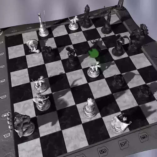 Chess Board Chessboard Gargoyles 3D model