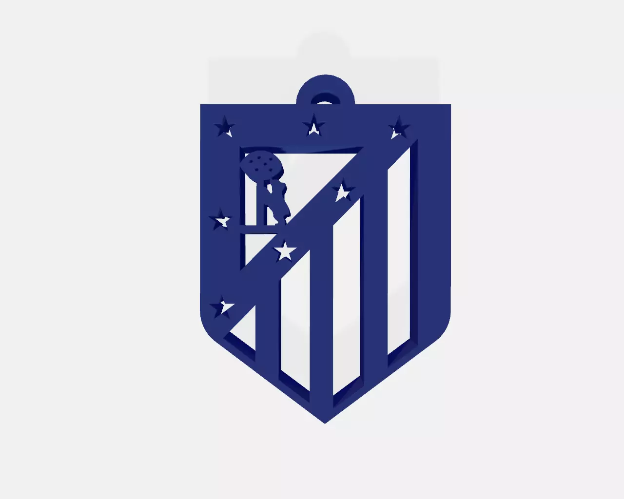 Atletico de Madrid escudo Llavero 3D print model_0