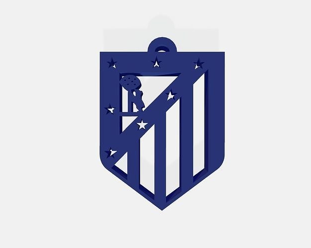 Atletico de Madrid escudo Llavero 3D print model