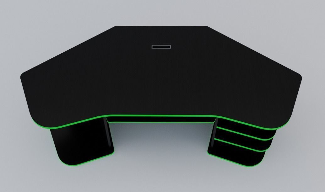 Eccentric Neon Gaming Desk Low poly PBR Low-poly 3D model_13