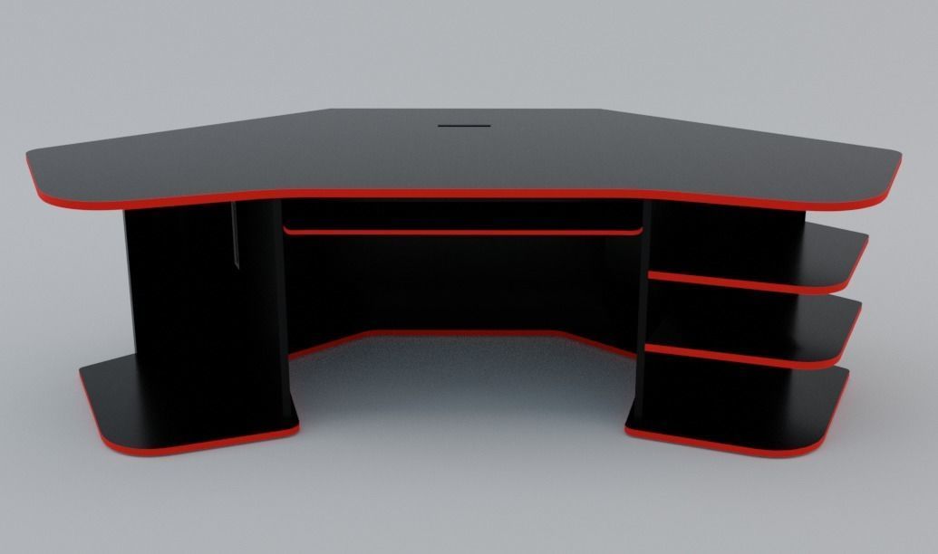 Eccentric Neon Gaming Desk Low poly PBR Low-poly 3D model_20
