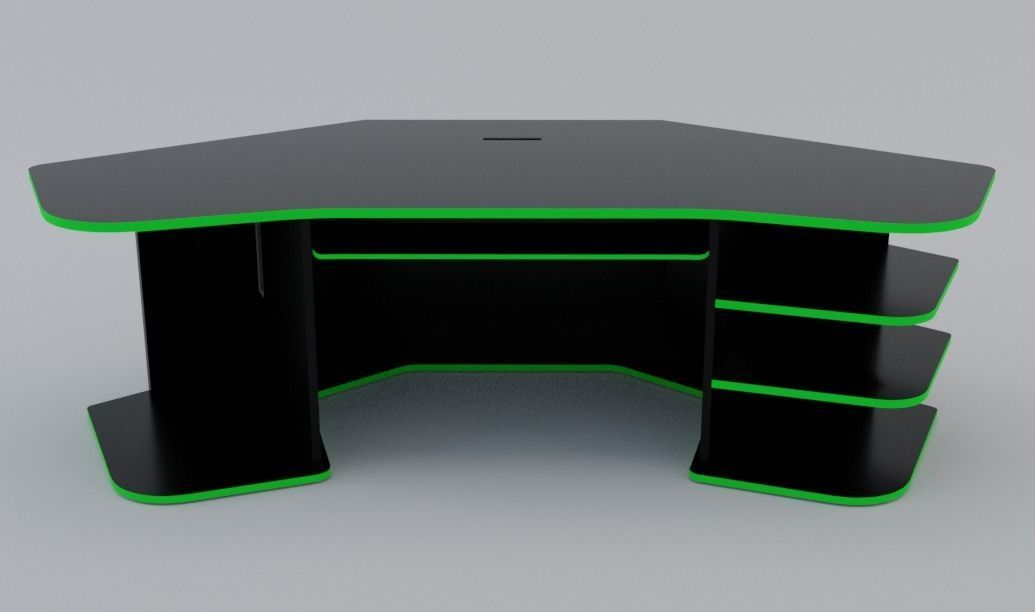 Eccentric Neon Gaming Desk Low poly PBR Low-poly 3D model_8