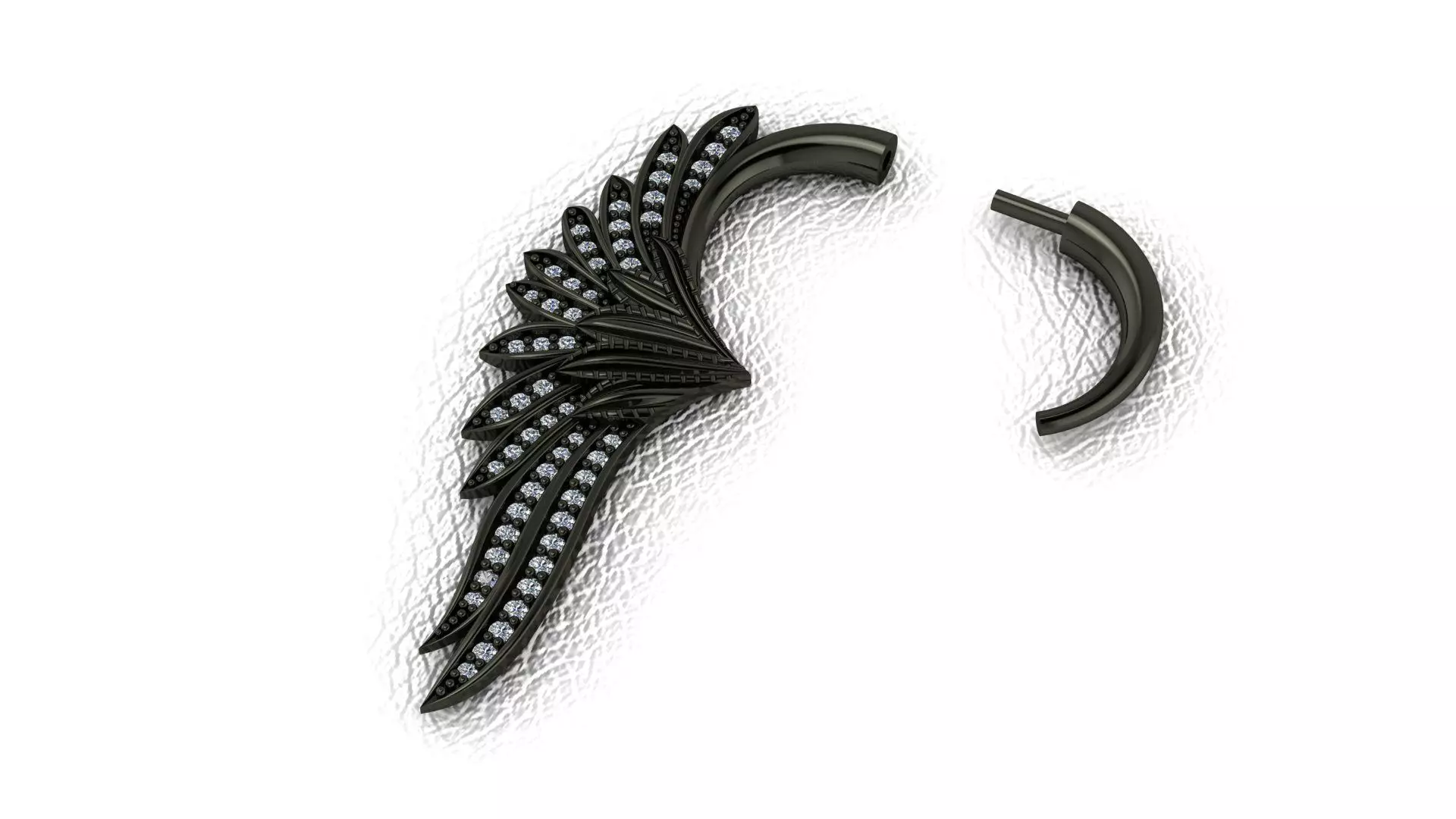 Tasli kartal kanadi kupe 3D model_0