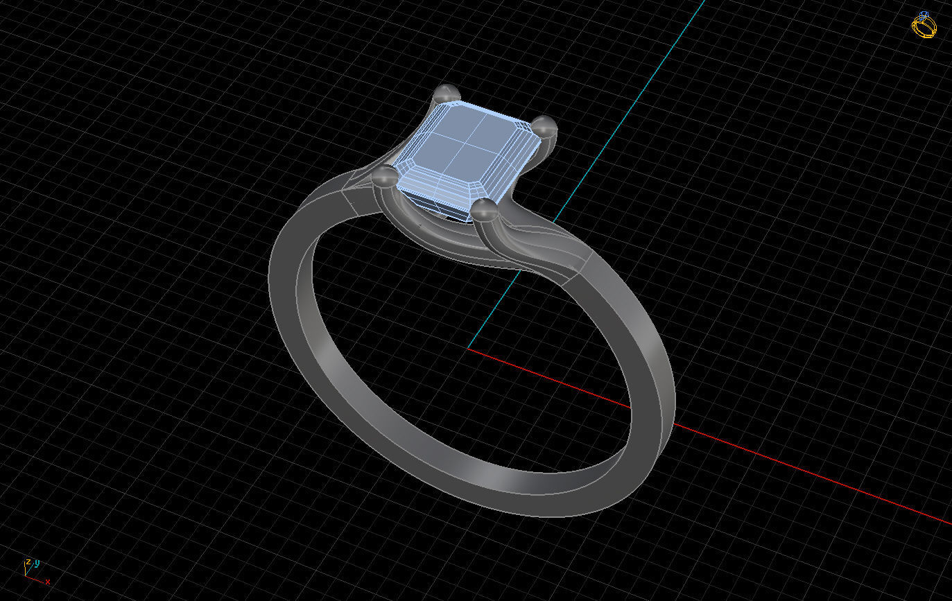 Woman Ring 3D print model_7