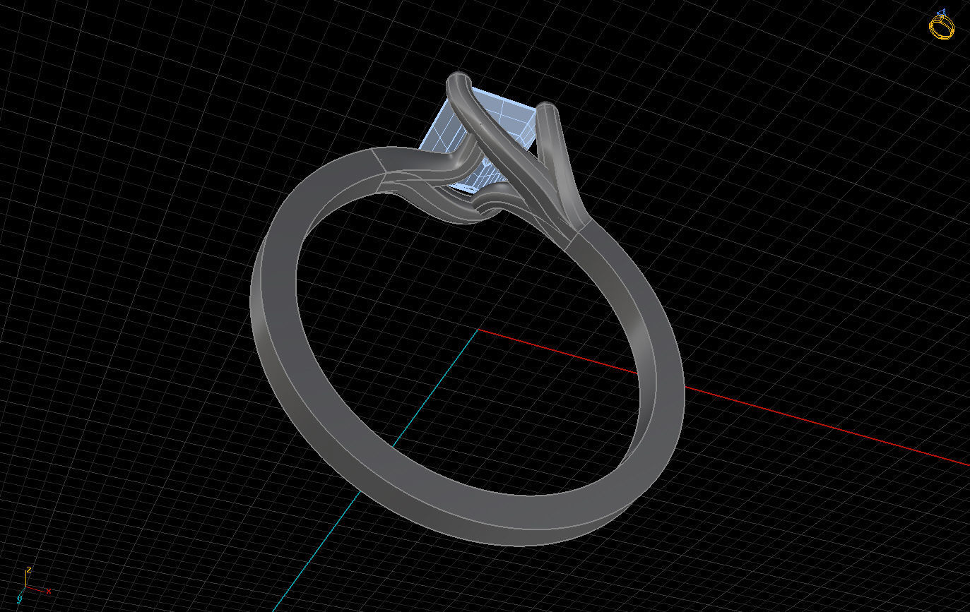 Woman Ring 3D print model_4