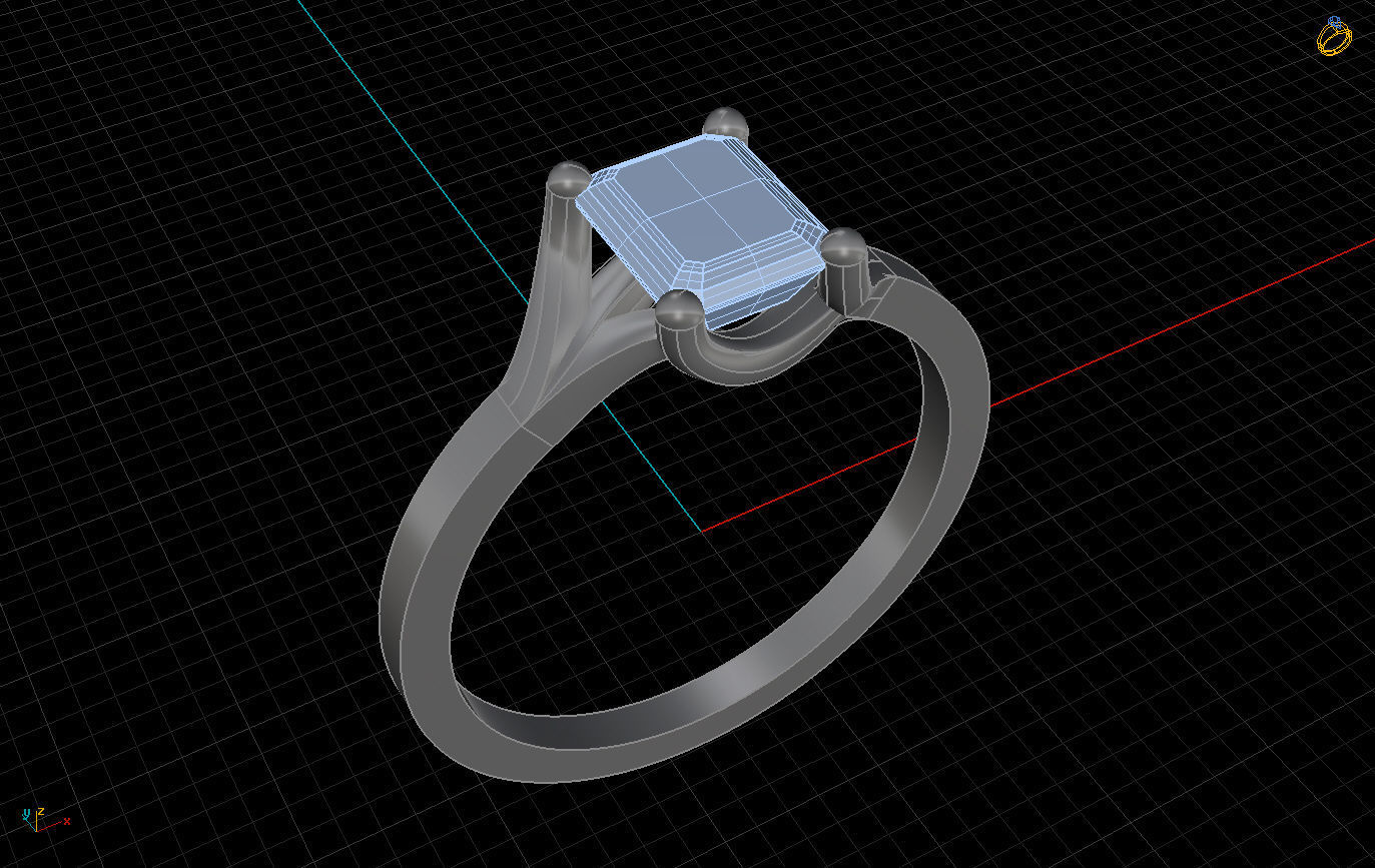 Woman Ring 3D print model_5