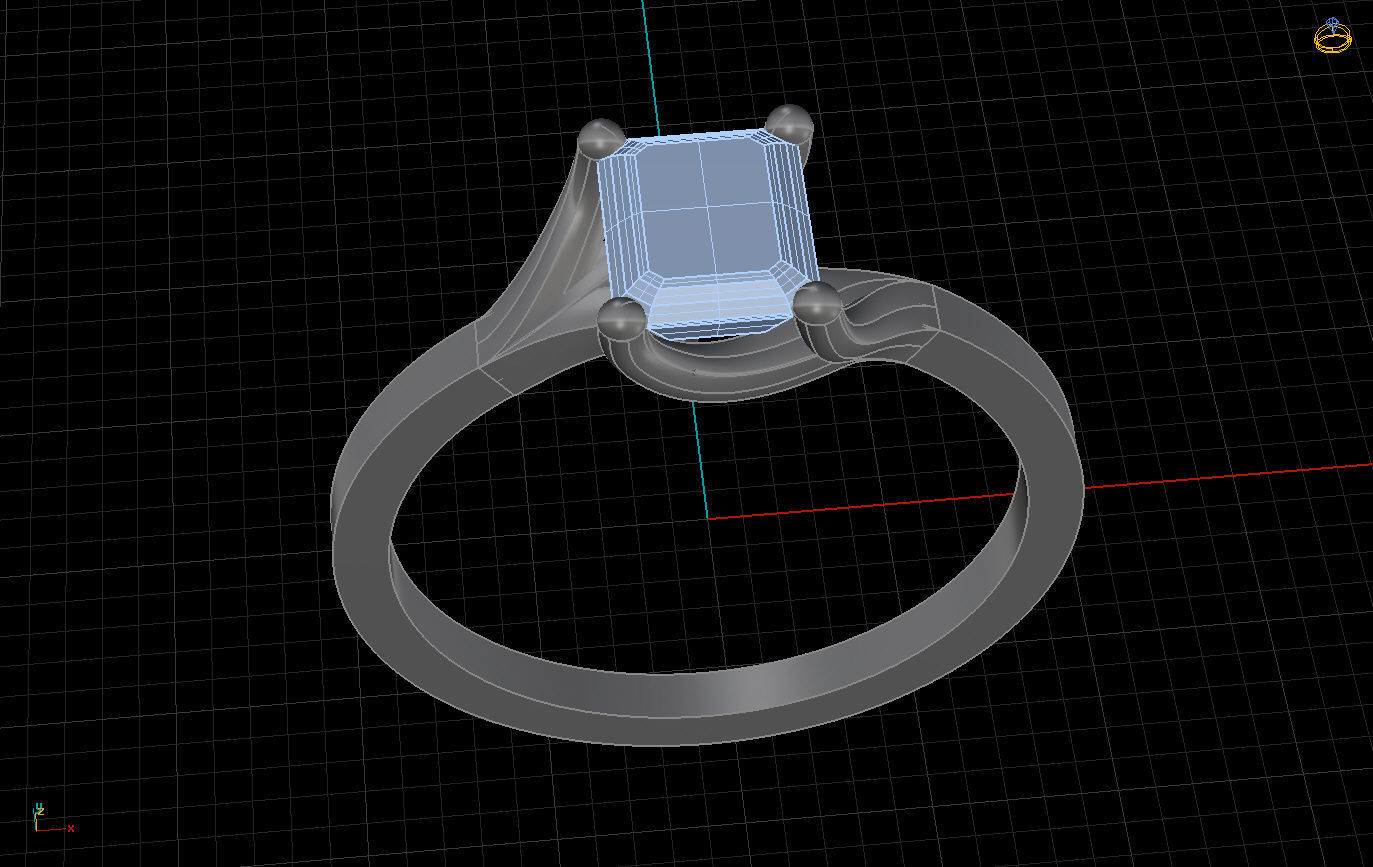 Woman Ring 3D print model_6