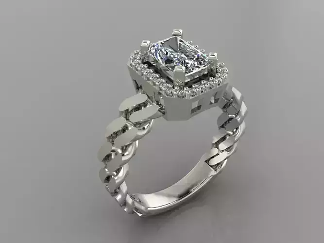 GC GOLD T88- Baguette ring  Diamond gold 