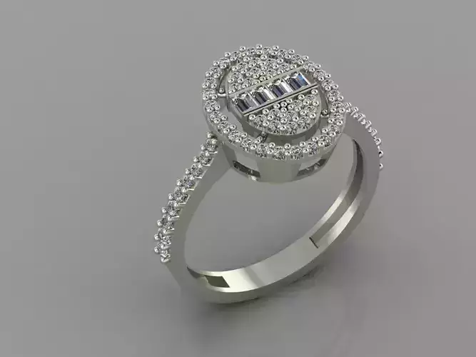 GC GOLD T90- Baguette ring Diamond gold 