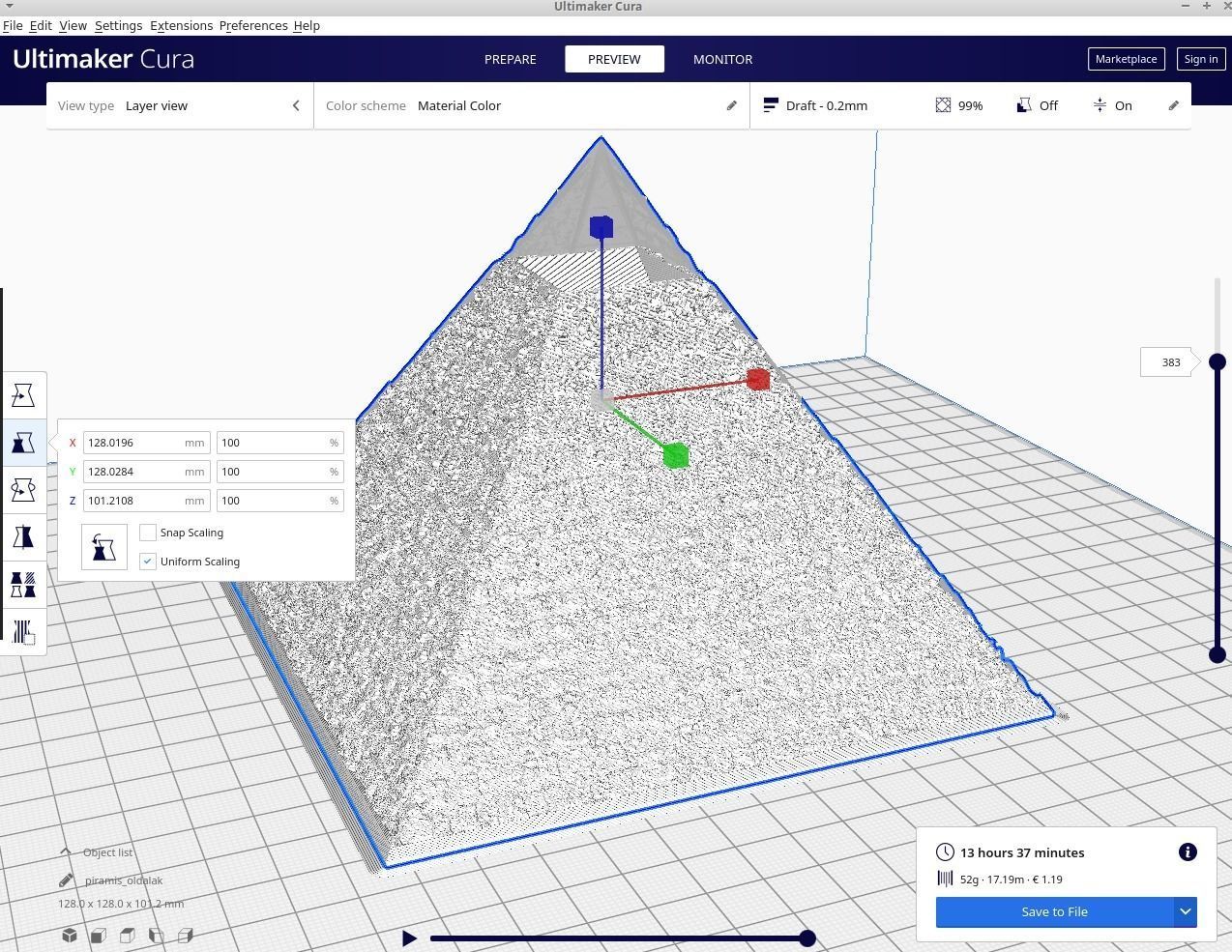 Pyramid litophane lamp 3D print model_4