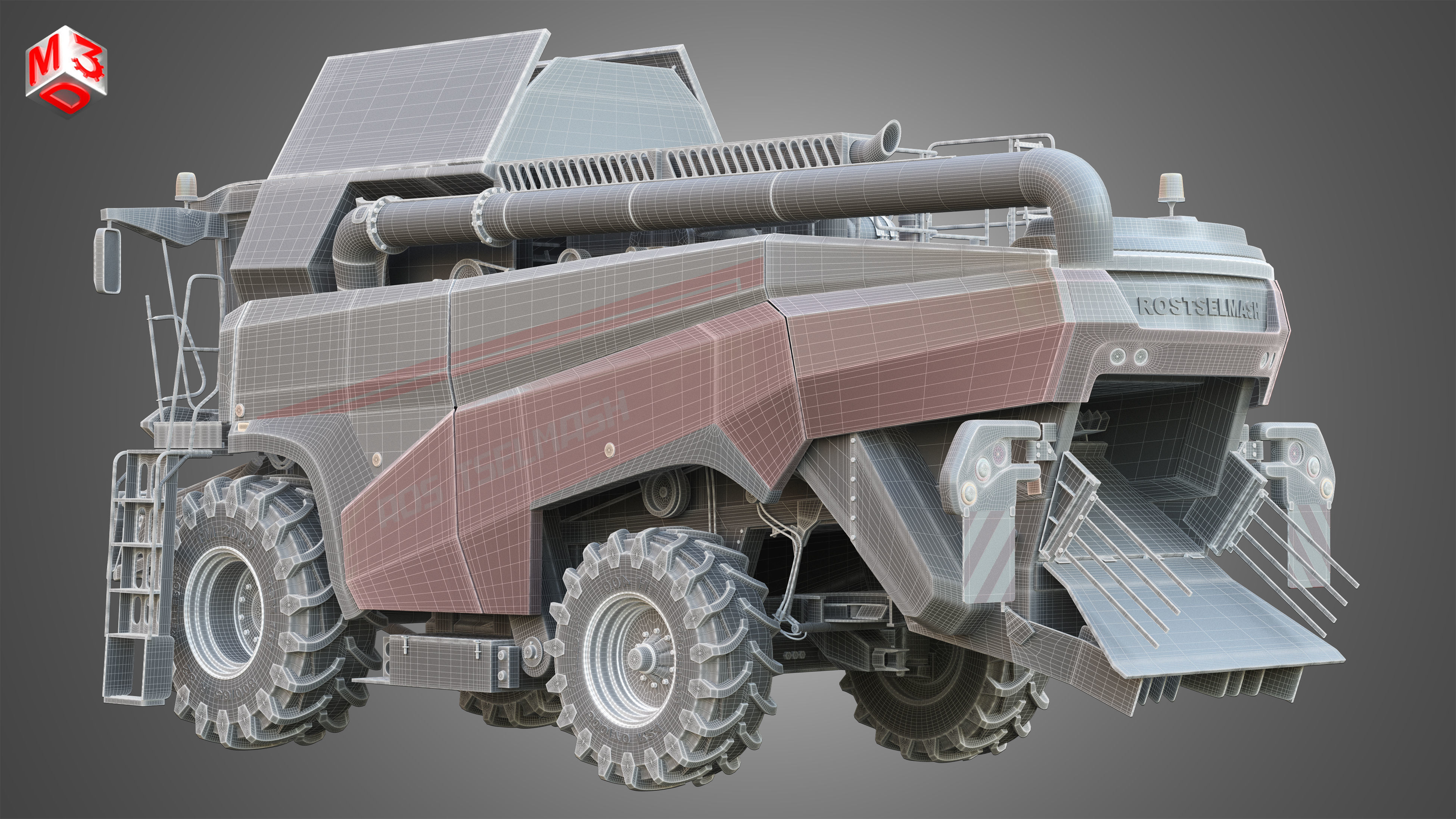 Rostselmash - RSM 161 Harvester Combine  3D model_15