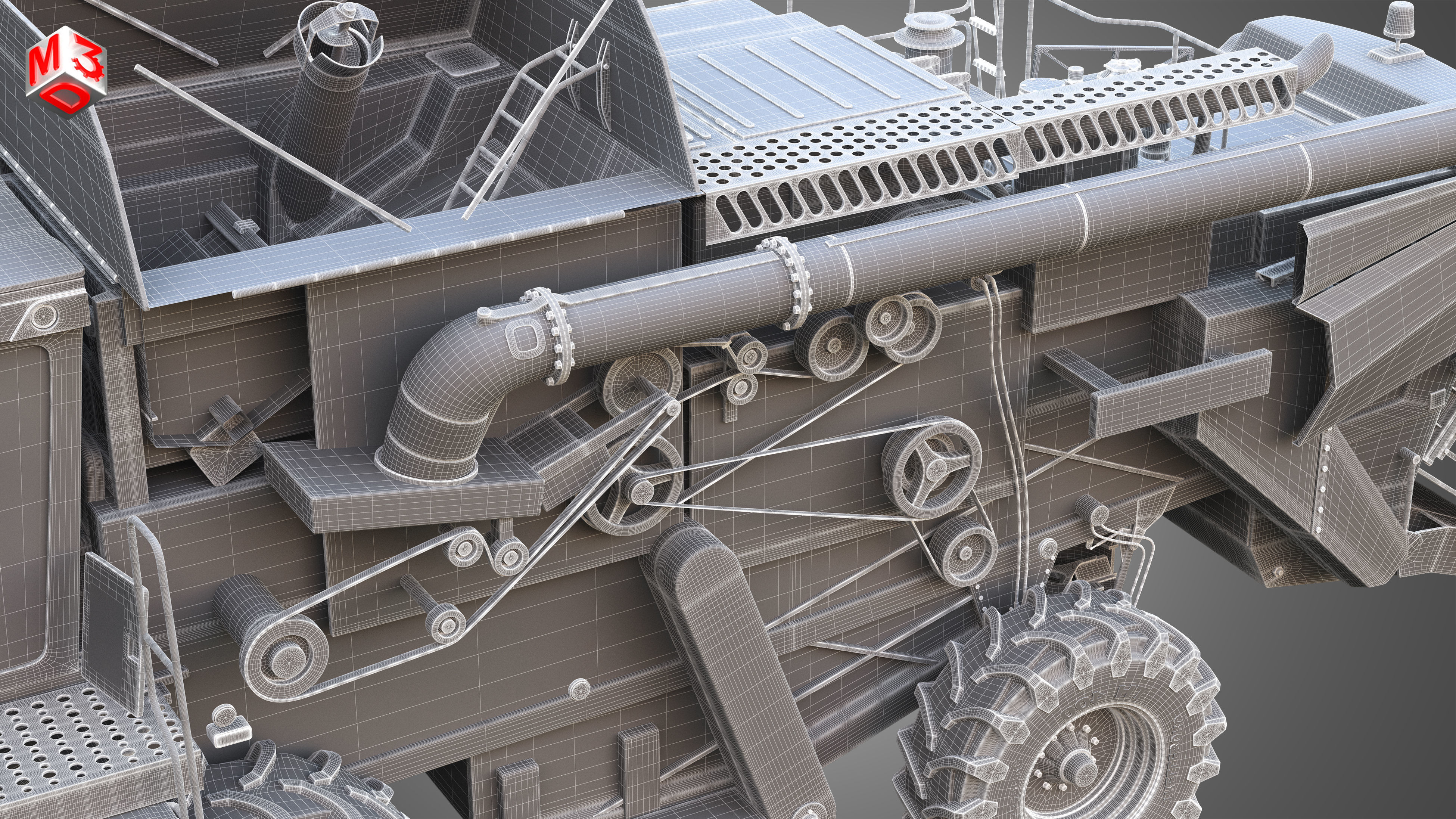 Rostselmash - RSM 161 Harvester Combine  3D model_20