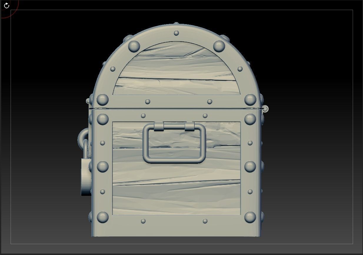 Chest treasure 3D print model_5