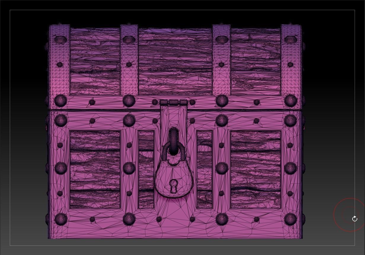 Chest treasure 3D print model_4