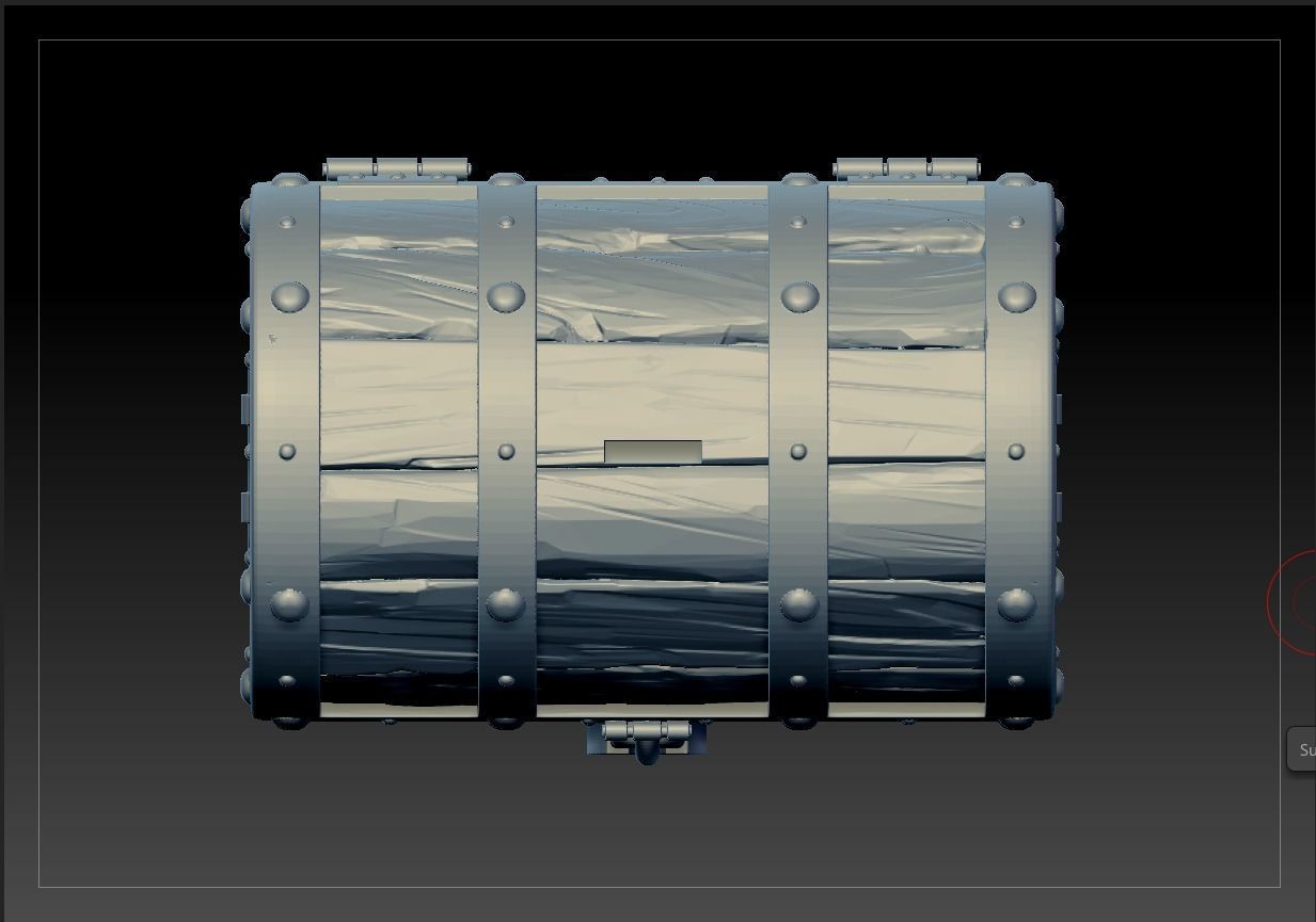 Chest treasure 3D print model_9