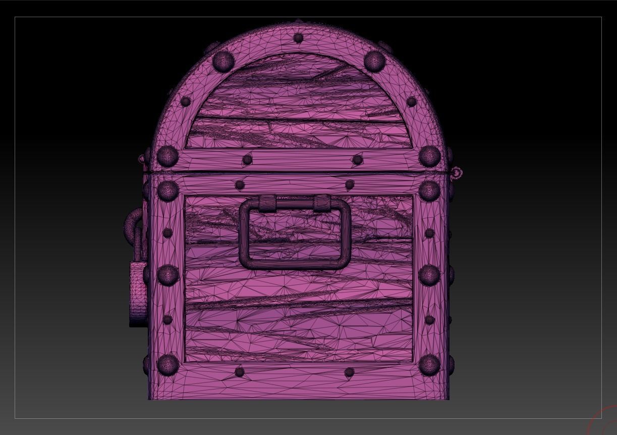Chest treasure 3D print model_6