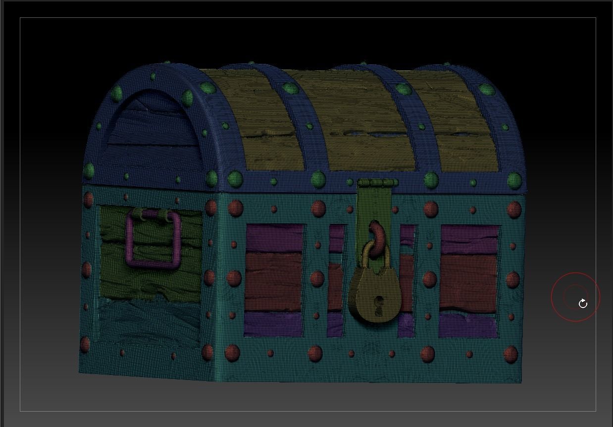 Chest treasure 3D print model_7