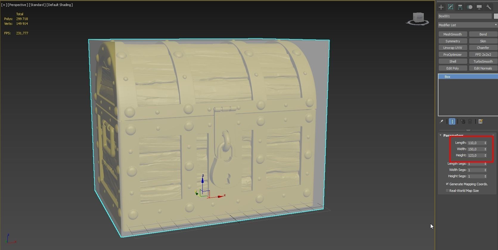 Chest treasure 3D print model_2