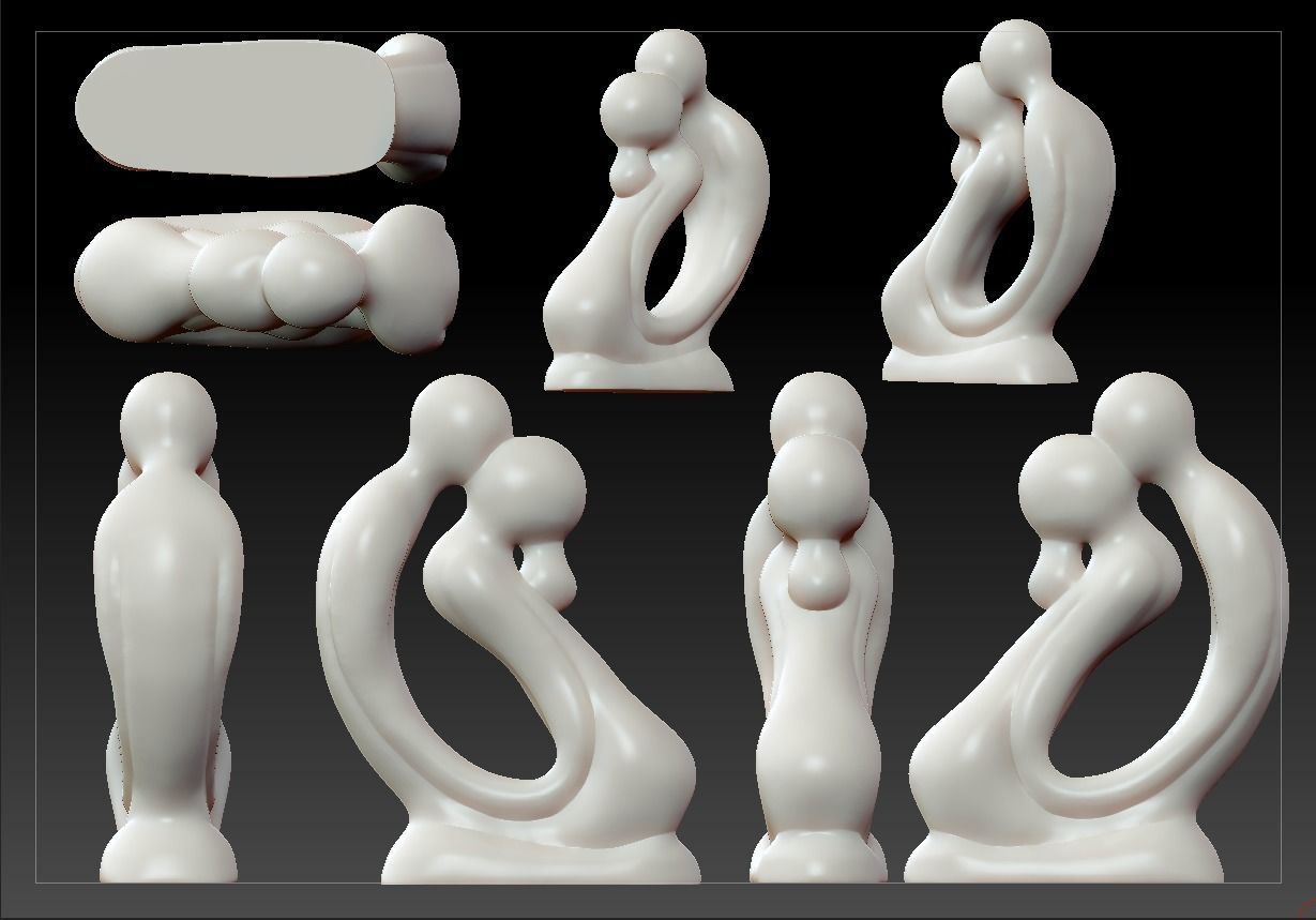 Beautiful Couple 3D print model_1