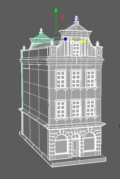 cityscape building Low-poly 3D model_11