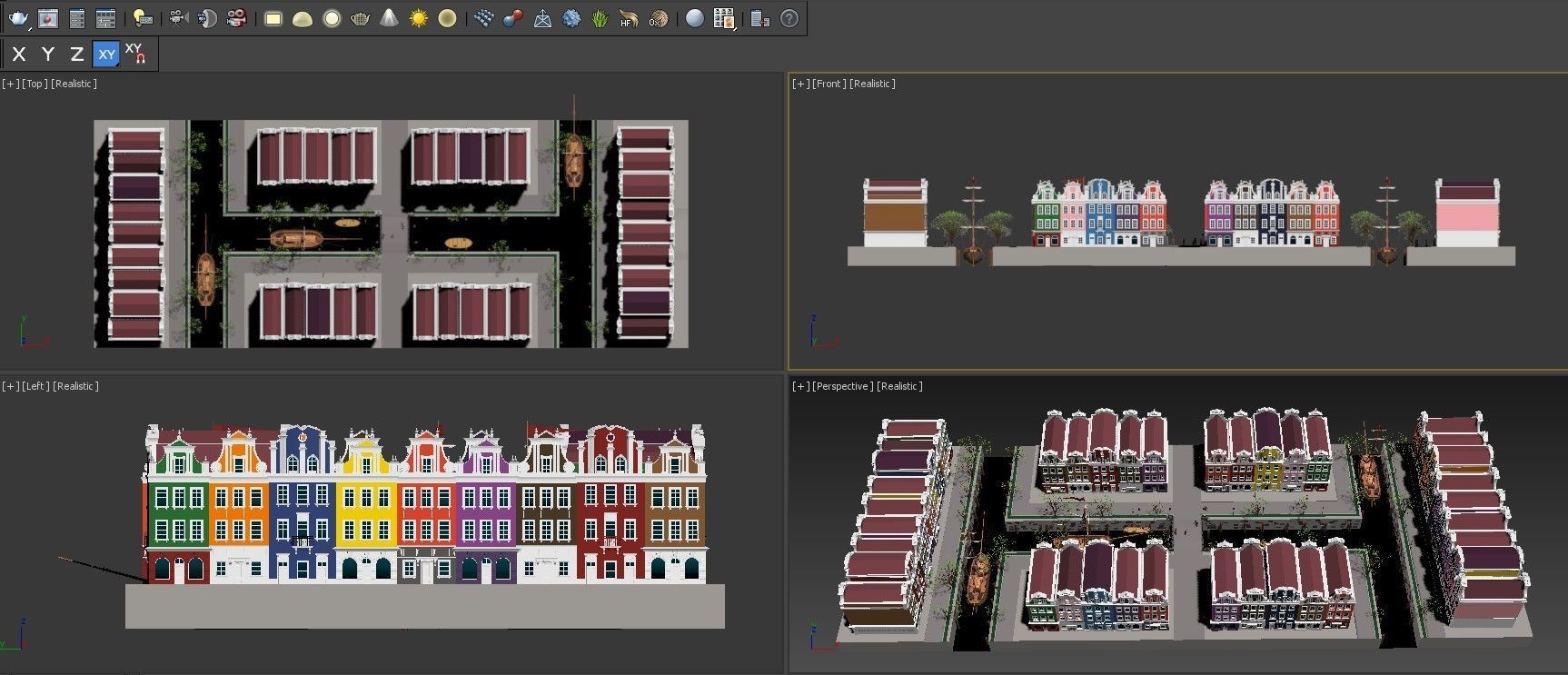 cityscape building Low-poly 3D model_22