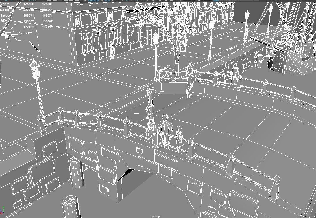 cityscape building Low-poly 3D model_24