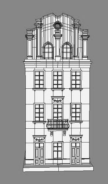 cityscape building Low-poly 3D model_4