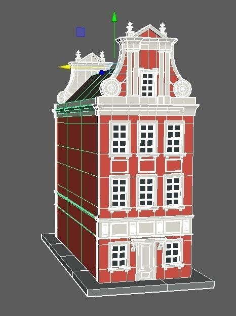 cityscape building Low-poly 3D model_8