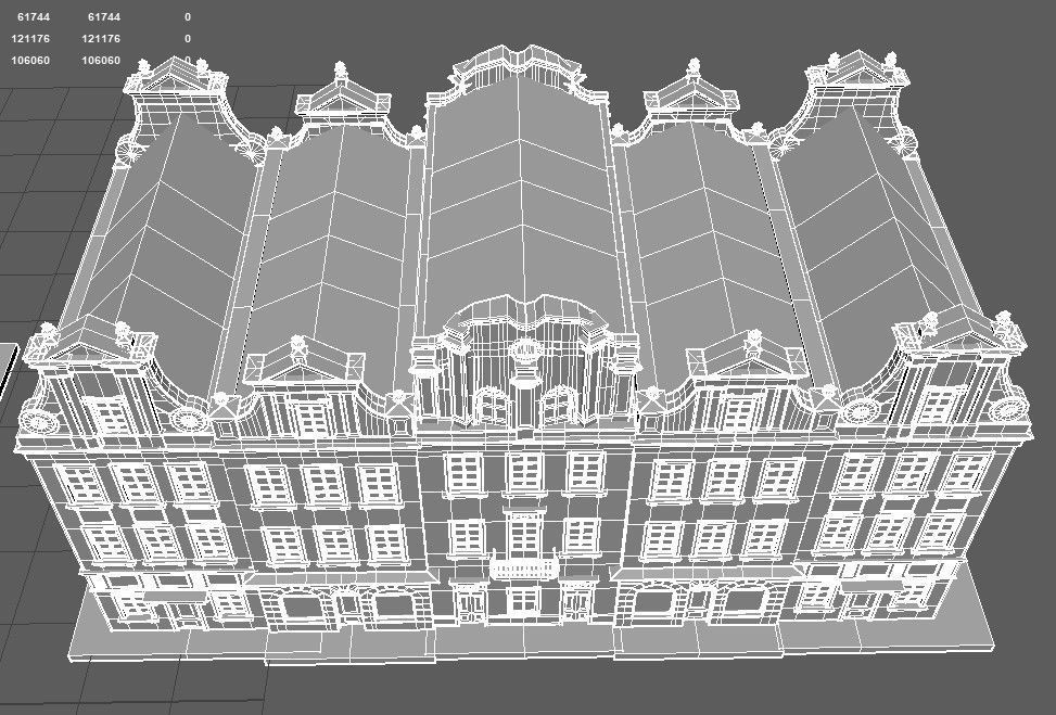 cityscape building Low-poly 3D model_25