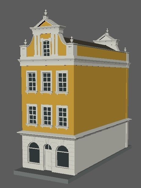 cityscape building Low-poly 3D model_7