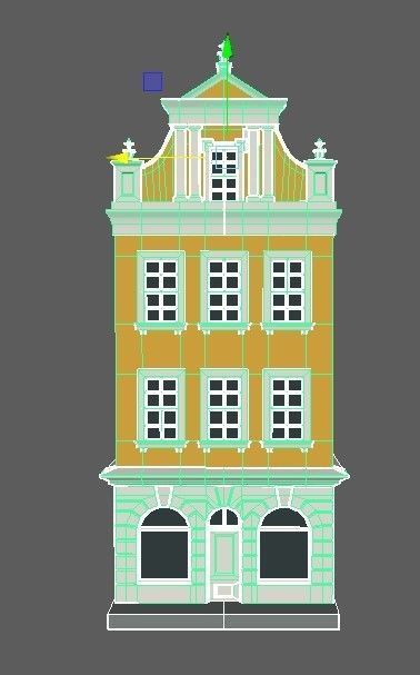 cityscape building Low-poly 3D model_6