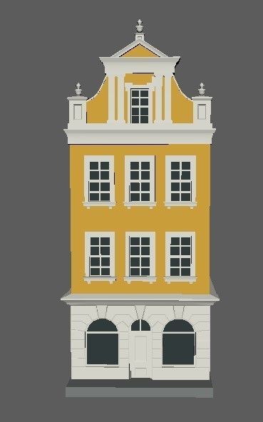 cityscape building Low-poly 3D model_5