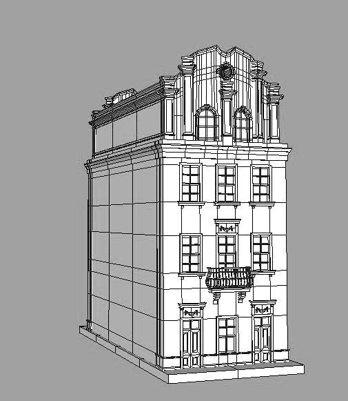 cityscape building Low-poly 3D model_10