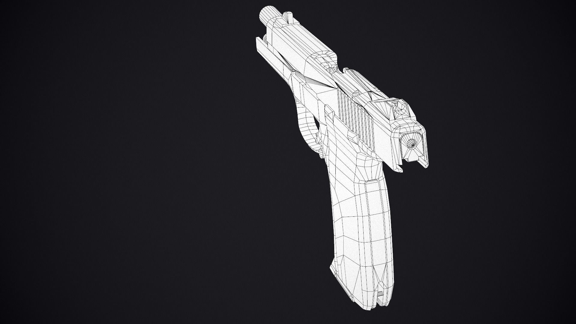 Ruger SR9 Low-poly 3D model_8