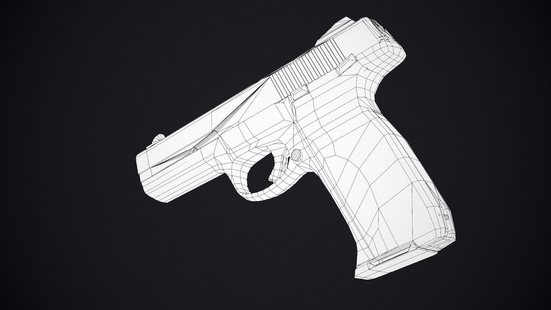 Ruger SR9 Low-poly 3D model_14